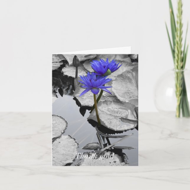 Tarjeta De Agradecimiento Water Lily Love (Anverso)