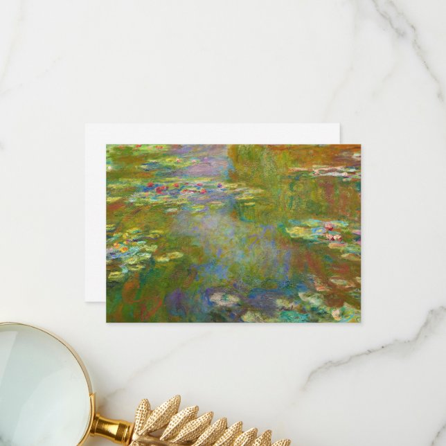 Tarjeta De Agradecimiento Water Lily Pond de Claude Monet (Anverso/Reverso In Situ)