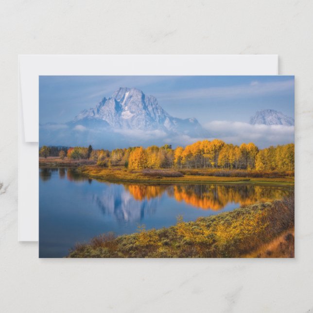 Tarjeta De Agradecimiento Water | Oxbow Bend Jackson Wyoming (Anverso)