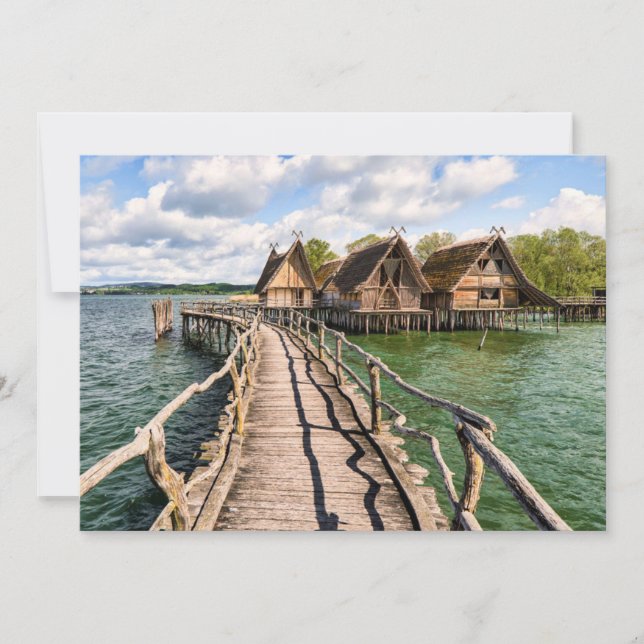 Tarjeta De Agradecimiento Water | Stilt Houses Over the Water (Anverso)