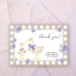 Tarjeta De Agradecimiento Watercolor baby silly goose baby shower thank you