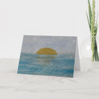 Tarjeta De Agradecimiento Watercolor Beach Sunny Day Blank Note Card