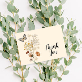Tarjeta De Agradecimiento Watercolor Boho Wildflower Gracias