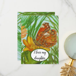 Tarjeta De Agradecimiento watercolor butterfly flower garden
