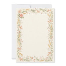 Watercolor Camellia Wedding Thank You Card 