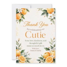 Tarjeta de agradecimiento Watercolor Citrus Little