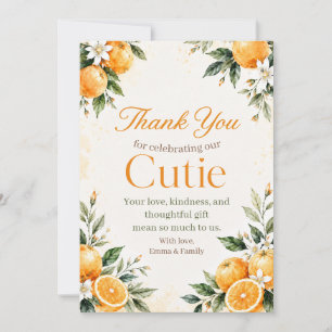 Tarjeta de agradecimiento Watercolor Citrus Little