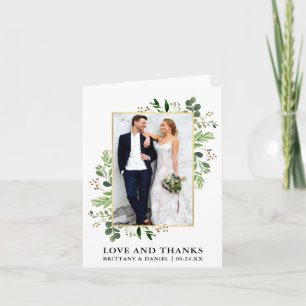 Tarjeta De Agradecimiento Watercolor Eucalyptus Love Note