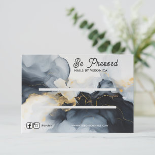 Tarjeta De Agradecimiento Watercolor Gold Moda Press On Nail Display Card