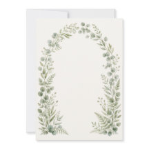 Watercolor Greenery Arch Wedding Thank You Card