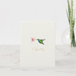 Tarjeta De Agradecimiento Watercolor Humming bird Sympathy card