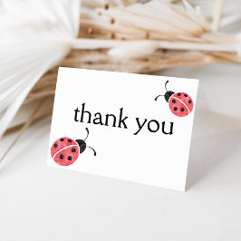Tarjeta De Agradecimiento Watercolor Ladybug Thank You Cards