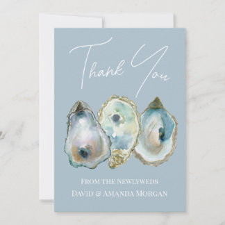 Tarjeta De Agradecimiento Watercolor Oyster 