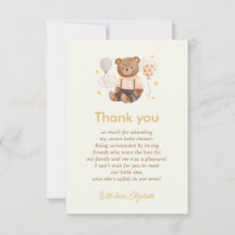 Watercolor Teddy Bear Baby Shower
