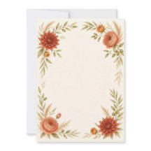 Watercolor Terracotta Wedding Thank You Card