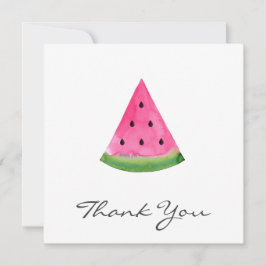 Tarjeta De Agradecimiento Watercolor Watermelon Wedge