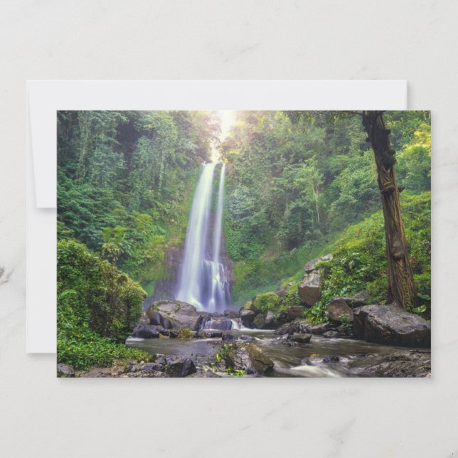 Tarjeta De Agradecimiento Waterfalls | Bali, Indonesia (Anverso)