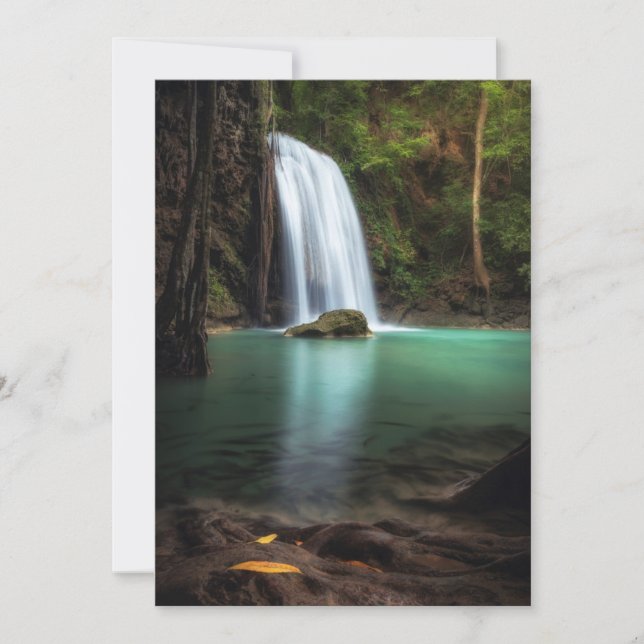 Tarjeta De Agradecimiento Waterfalls | Erawan Waterfall, Thailand (Anverso)