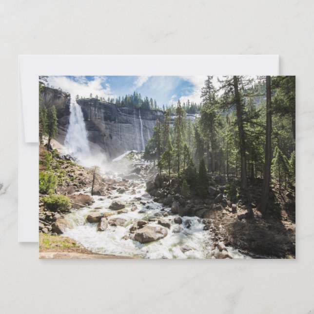 Tarjeta De Agradecimiento Waterfalls | Nevada Fall, Yosemite, CA (Anverso)