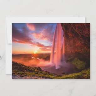 Tarjeta De Agradecimiento Waterfalls   Seljalandsfoss Waterfall
