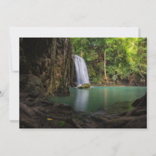 Tarjeta De Agradecimiento Waterfalls Spring Rainforest Waterfall Thailand