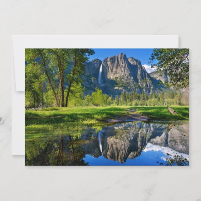 Tarjeta De Agradecimiento Waterfalls | Yosemite Falls, California (Anverso)