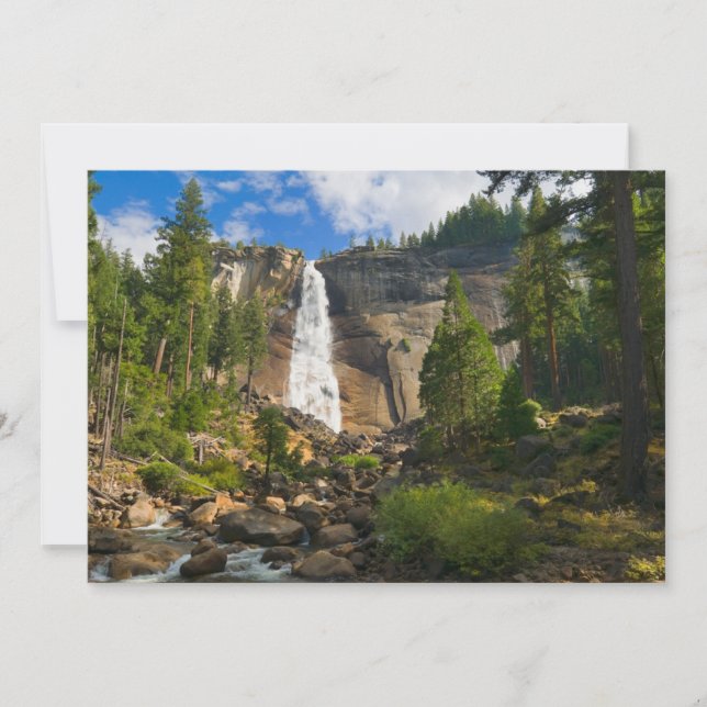 Tarjeta De Agradecimiento Waterfalls | Yosemite National Park (Anverso)