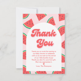 Tarjeta De Agradecimiento Watermelon Baby Shower