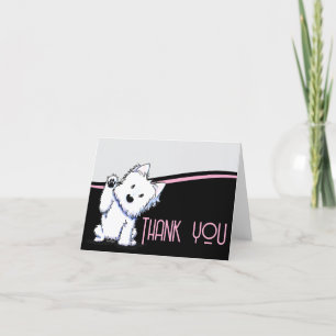 Tarjeta De Agradecimiento Waving Westie