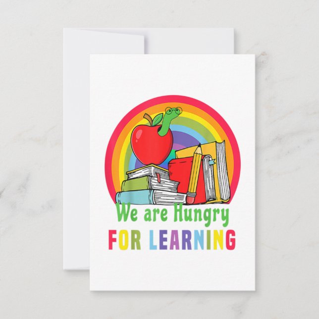 Tarjeta De Agradecimiento We Are Very Hungry Caterpillar Teacher For Learnin (Anverso)