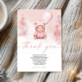 Tarjeta De Agradecimiento We Can Bearly Wait Winter Teddy Bear Baby Shower