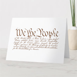 Tarjeta De Agradecimiento We the People