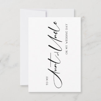 Tarjeta De Agradecimiento Wedding Card  for Your Aunt and Uncle