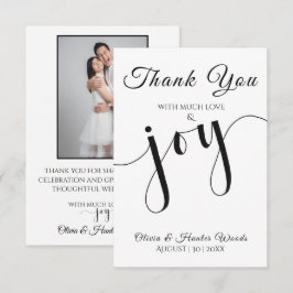 Tarjeta De Agradecimiento Wedding Flat Thank You Card Simple Script