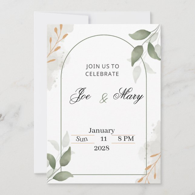 Tarjeta De Agradecimiento Wedding invitation (Anverso)