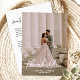 Tarjeta De Agradecimiento Wedding Photo Guest Appreciation Custom