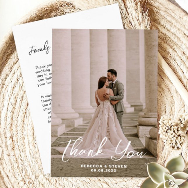 Tarjeta De Agradecimiento Wedding Photo Guest Appreciation Custom (Subido por el creador)