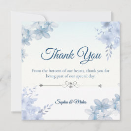 Tarjeta De Agradecimiento Wedding Thank You Card Elegant Editable