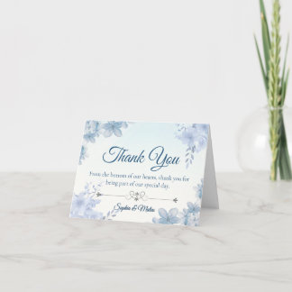 Tarjeta De Agradecimiento Wedding Thank You Card Elegant Editable