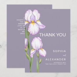 Tarjeta De Agradecimiento Wedding Thank You Cards " Delicate irises"