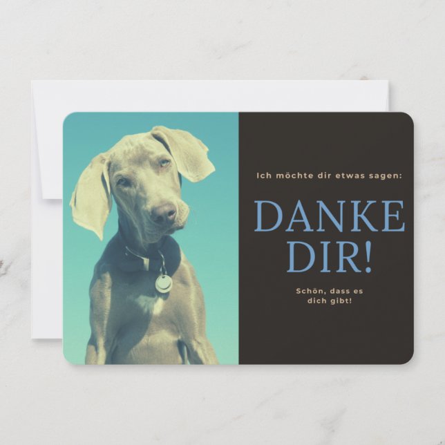 Tarjeta De Agradecimiento Weimaraner (Anverso)