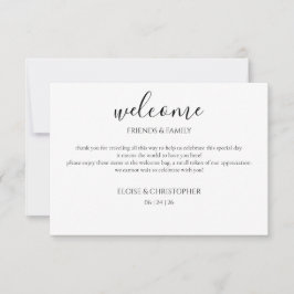 Tarjeta De Agradecimiento Welcome Kit Card