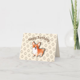 Tarjeta De Agradecimiento Welsh Corgi Pembroke Feliz cumpleaños editable
