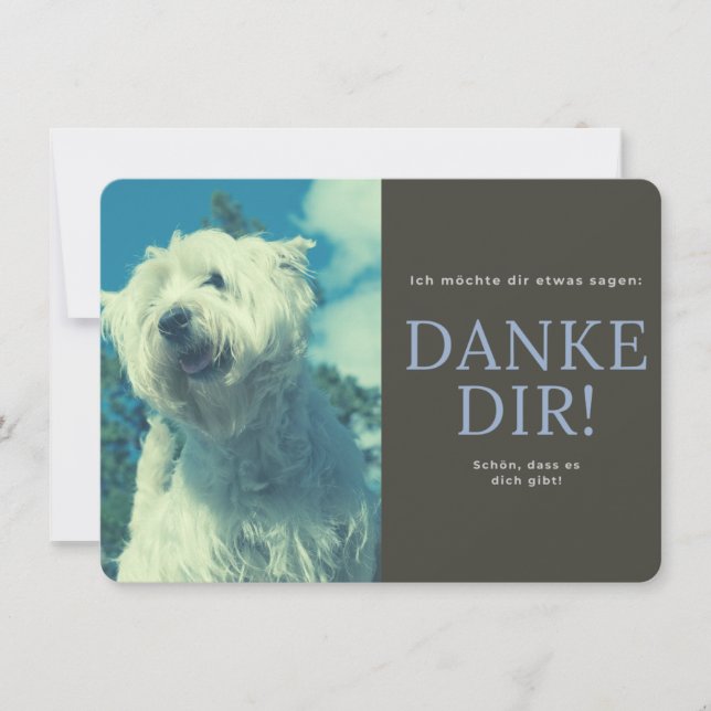 Tarjeta De Agradecimiento West Highland White Terrier (Anverso)