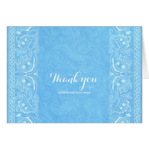 Tarjeta de agradecimiento Western Country Paisley 