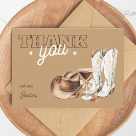 Tarjeta De Agradecimiento Western Cowgirl Dirty Thirty 30th Birthday Party