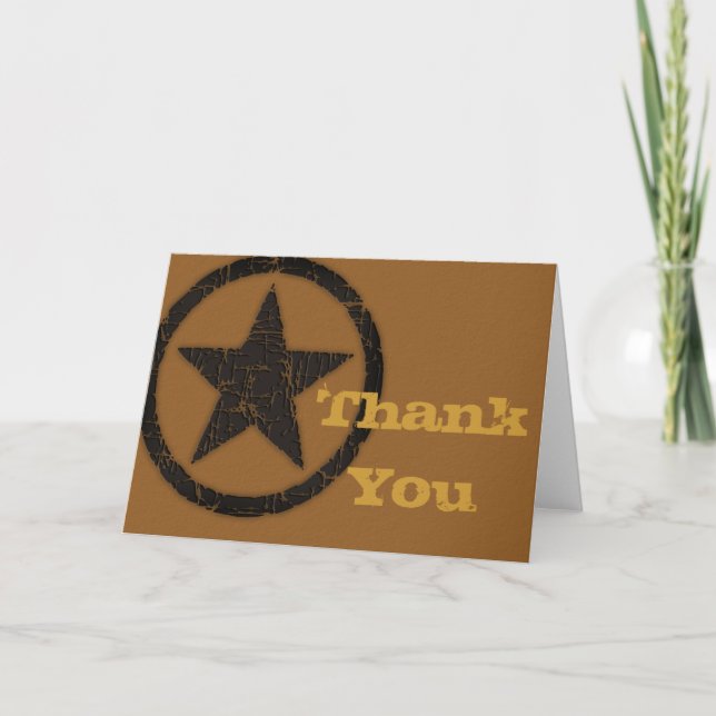Tarjeta de agradecimiento Western Star quemada (Anverso)