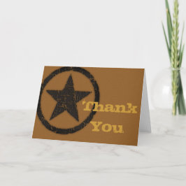 Tarjeta de agradecimiento Western Star quemada