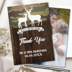Tarjeta De Agradecimiento Western The Hunt Se Ha Terminado La Foto Boda