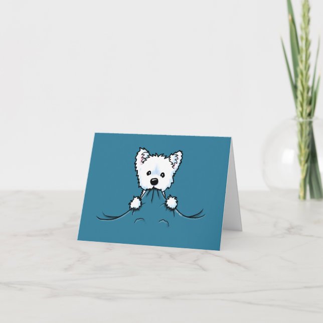 Tarjeta De Agradecimiento Westie Cute Aggression KiniArt (Anverso)